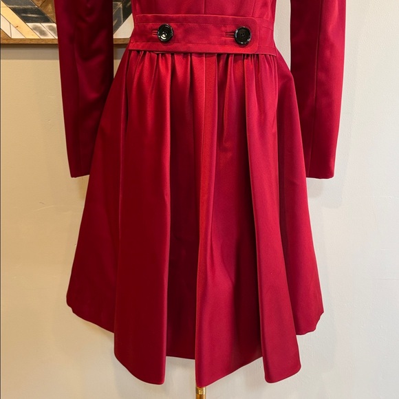 Vintage Ralph Lauren Collection Red Silk Flared A-Line Princess Coat size 8 NWT - Picture 8 of 16